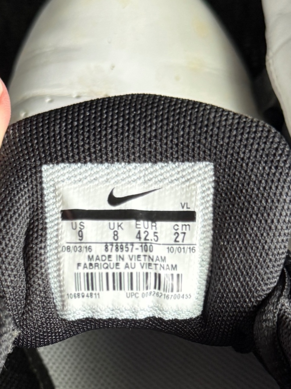 Nike Men's Golf Shoes White Black Size 9 - Picture 6 of 9